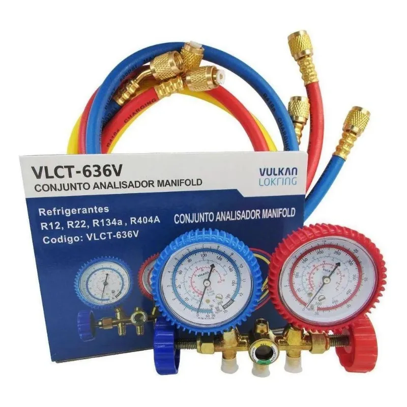 5x Manifold Com 3 Mangueiras 90cm Vulkan Gás