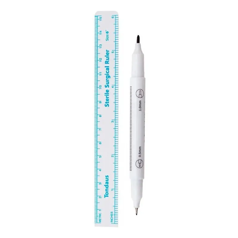 Caneta Marcação Cirúrgica Tondaus Skin Marker Ponta Dupla