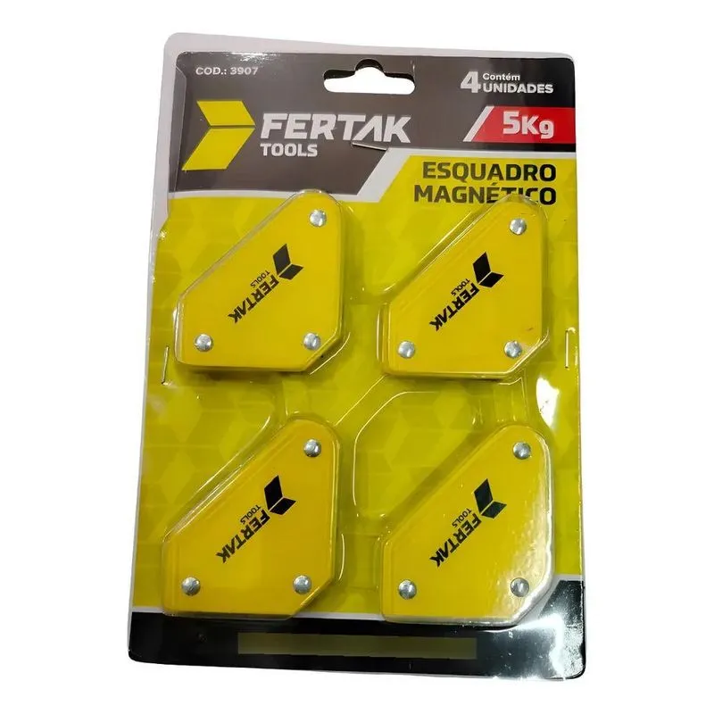 04 Esquadro Magnético Para Solda 5kg Soldador Serralheiro