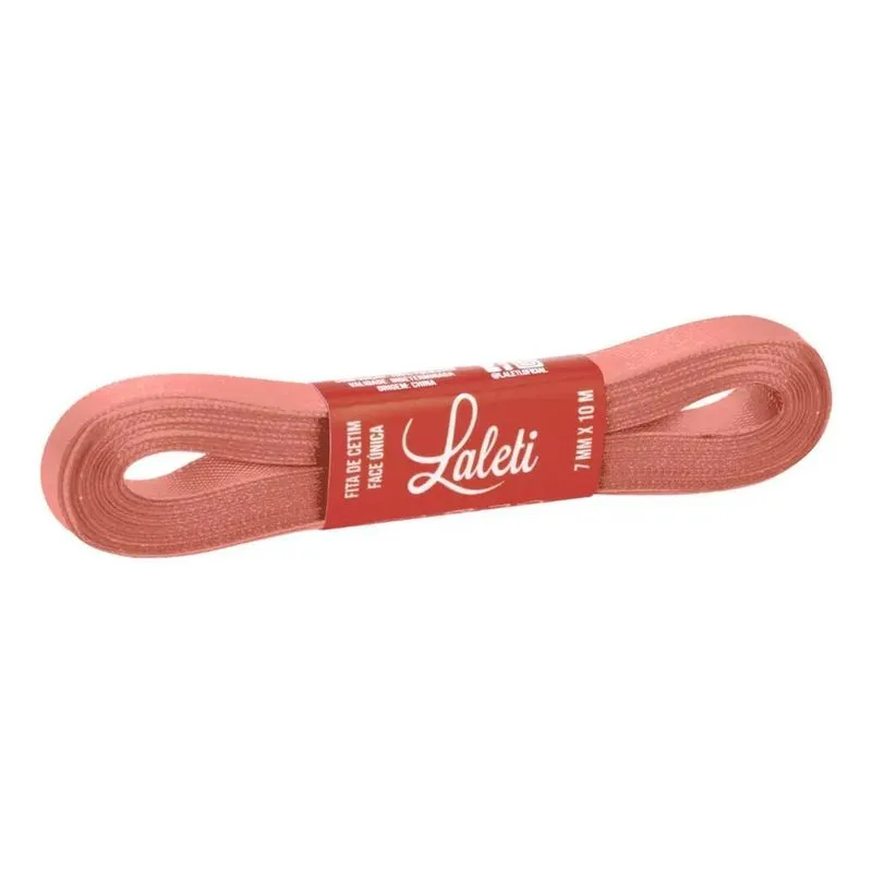 Fita De Cetim Face Única (simples) 7mm X 10m Vár Rosa-claro