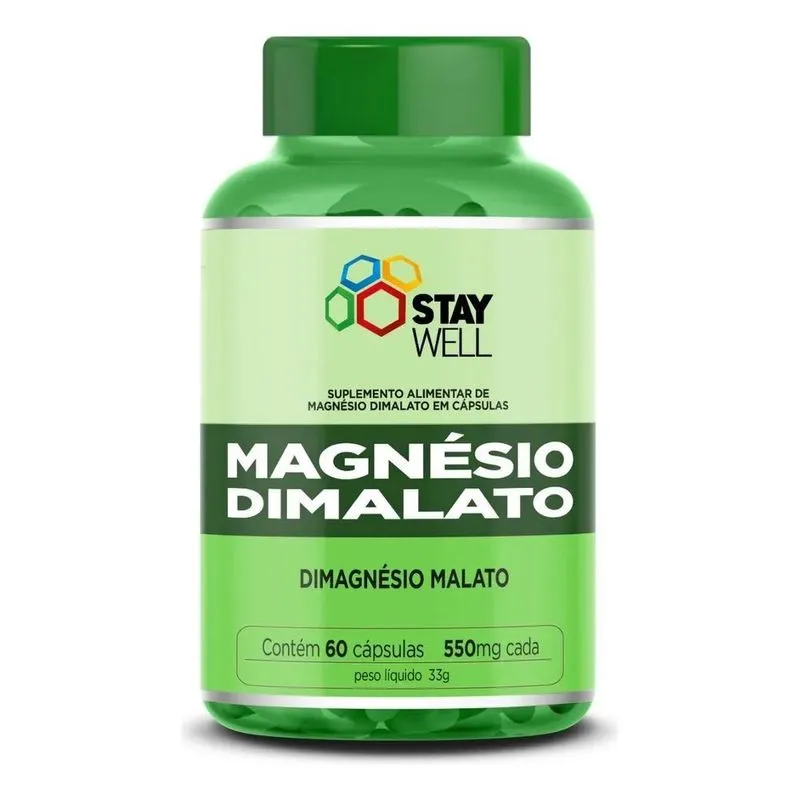 3x Magnésio Dimalato Com Fórmula Avançada E Alta Absorção 55