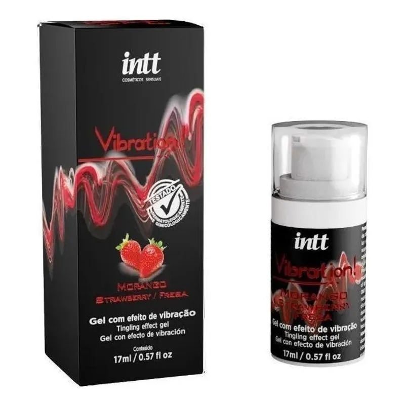 Gel Vibration Extra Forte Vibra Aquece E Lubrifica Morango