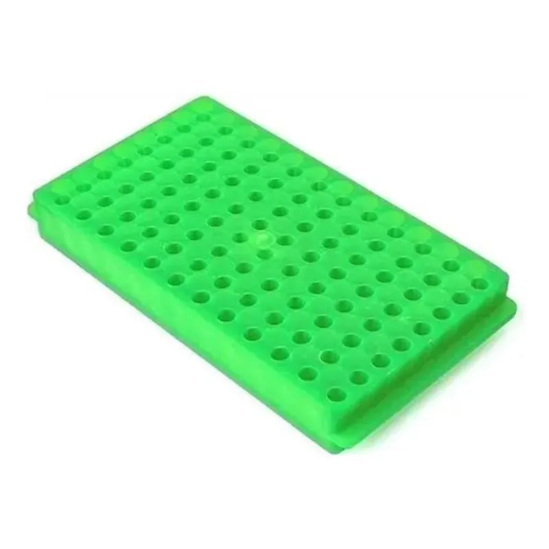 Estante Dupla Face Autoclavável Pp Para 96 Microtubos Verde