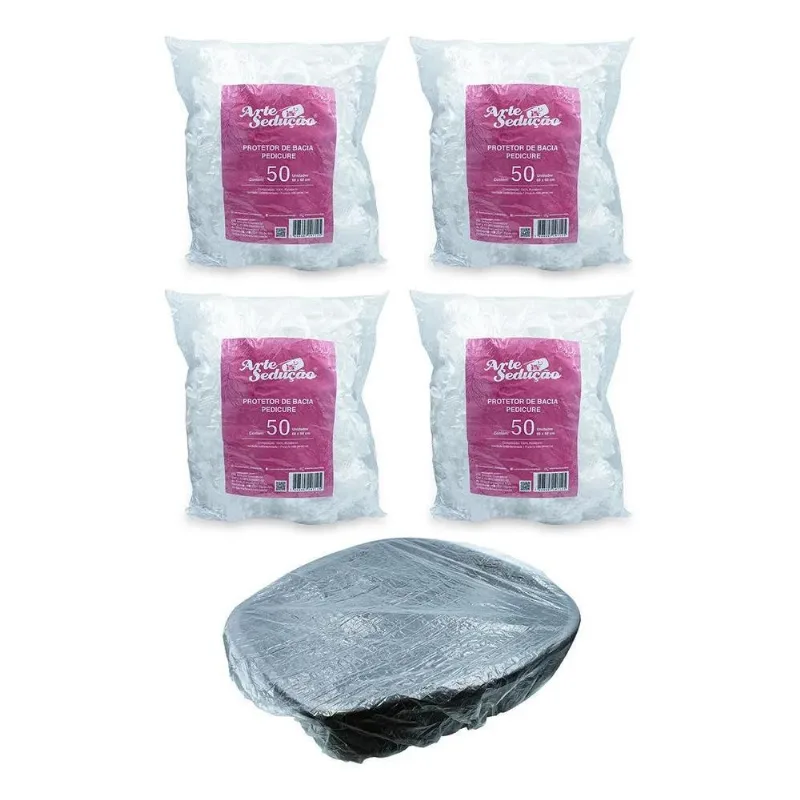 Kit 200 Protetores De Bacia Para Pés Pedicure Descartáveis T