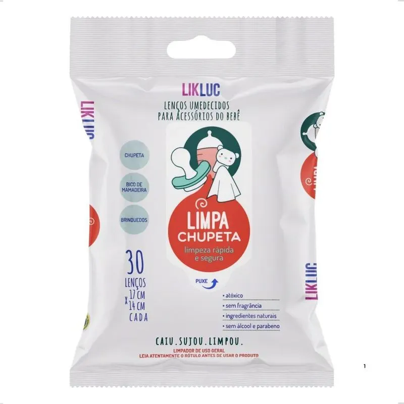 Limpa Chupeta Lenços Higienizadores Mamadeiras Copo - Likluc