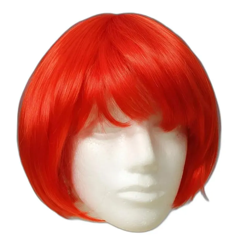 Peruca Chanel Cores Vibrantes: Festa, Cosplay, Ca - Vermelho