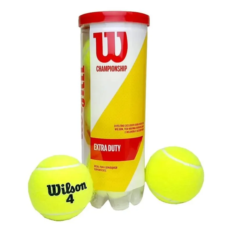 2x Bola De Tênis Wilson Championship Extra Duty Tubo 3 Bolas