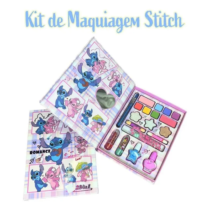 Kit De Maquiagem Infantil Stitch 23in1
