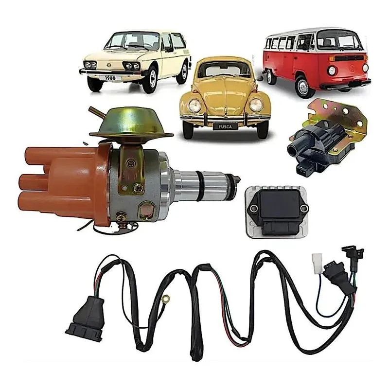 Kit Ignição Eletrônica Sensor Hall Bobina Fusca Kombi