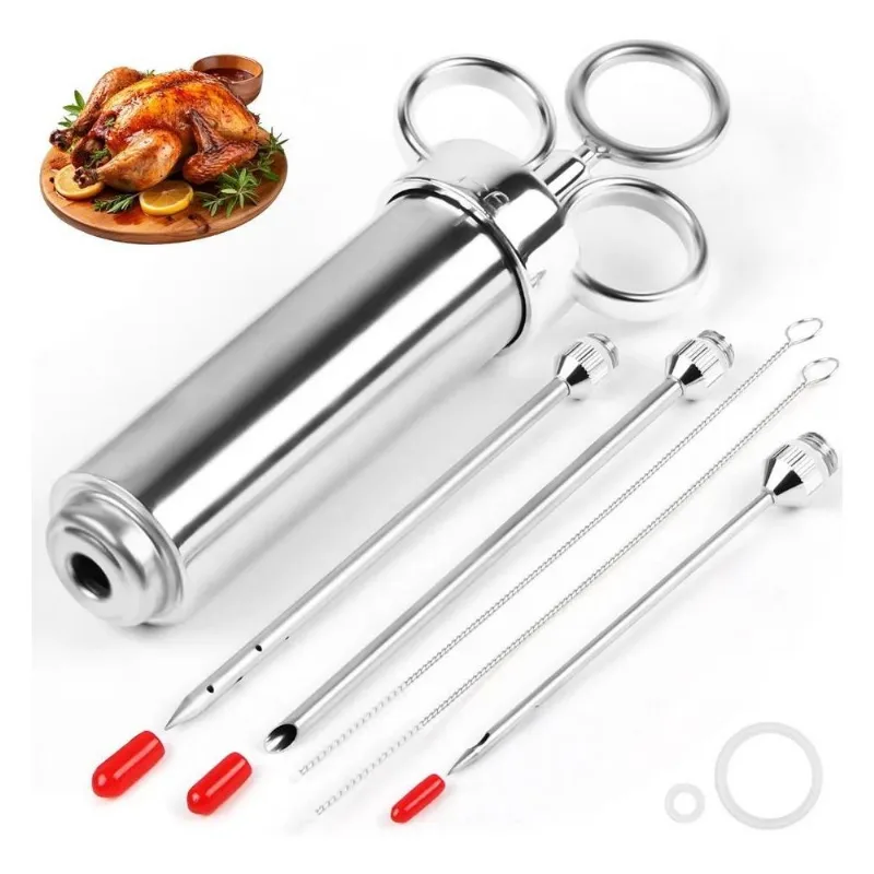 Seringa Injetora De Temperos Profissional Carnes Aço Inox