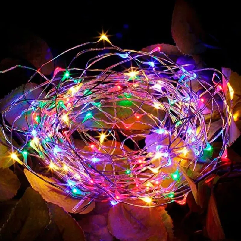 Luz Fio Fada 3m 30 Leds Pilha Decoraç - Colorido 2 Pilhas Aa