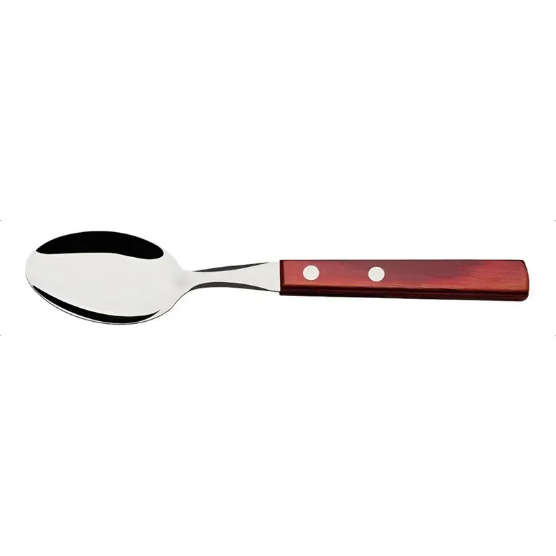 Colher Para Sobremesa Tramontina Inox Polywood Vermelho