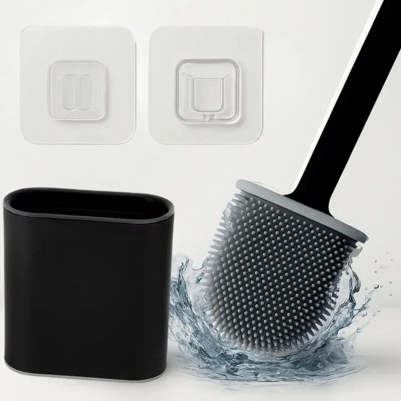 Escova De Silicone Vaso Sanitário Base Para Banheiro Privada