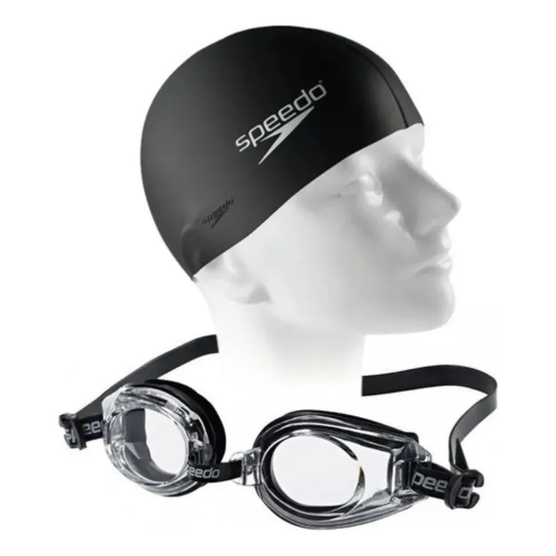 5x Kit Óculos De Natação + Touca De Silicone Speedo Adulto