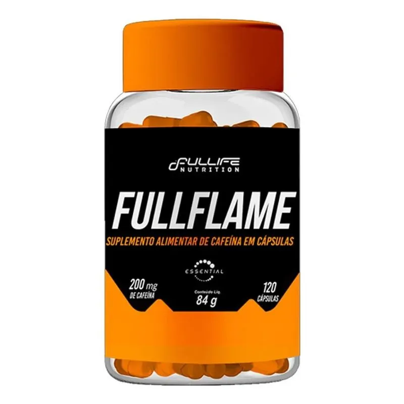 Cafeina Fullflame Fulllife Nutrition 120 Capsulas Sabor With