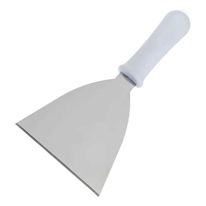 Espatula Reta 10cm Chapeira Hambugueria Padaria Aço Inox Mfl