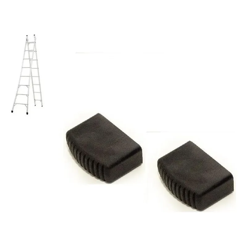 Kit 2pç Sapata Pé De Borracha Para Escada Aluminio 65x22mm