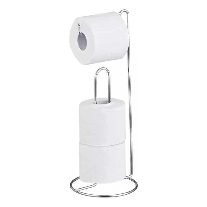 Porta Papel Higiênico De Chão Para Banheiro Suporte Rolo