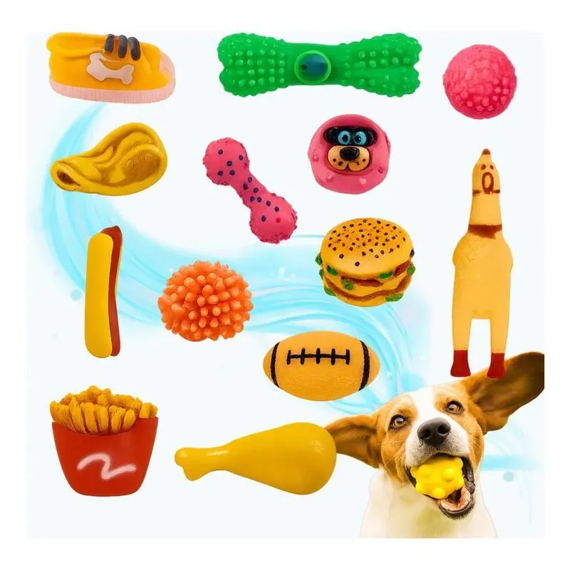 2x Kit 6 Brinquedos Para Filhote Cachorro Pet Mordedor