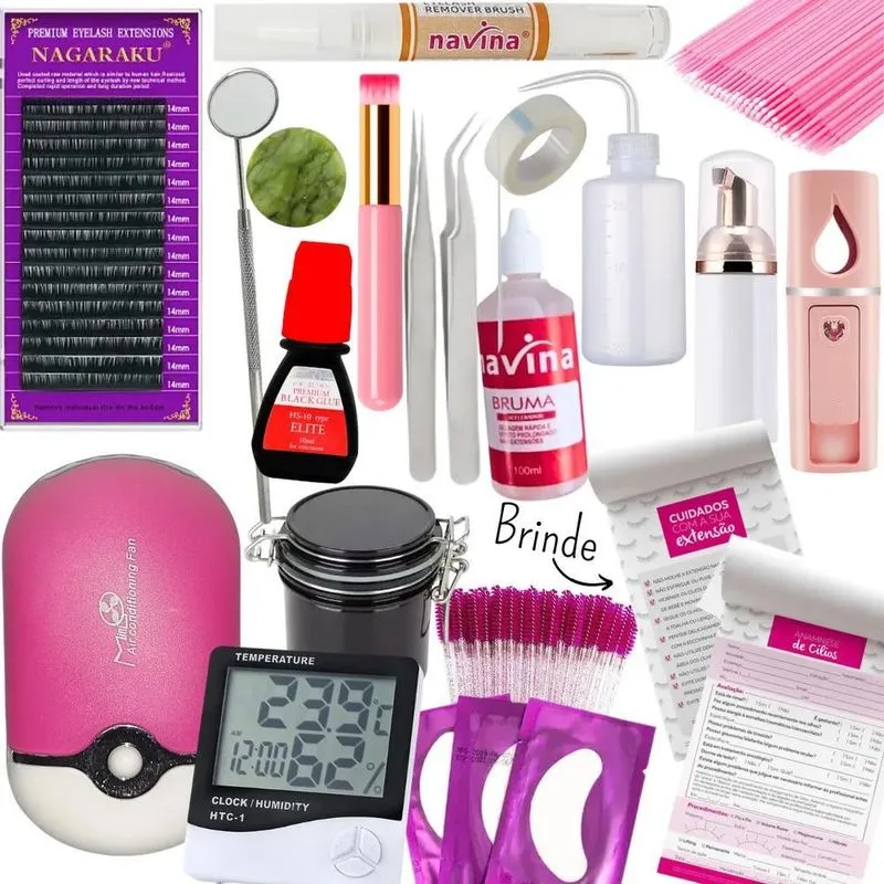 3x Kit Iniciante Volume Russo Premium Extensão De Cilios