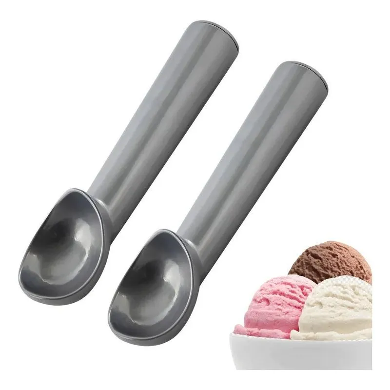2 Colher De Pegar Sorvete Bola Aluminio Polido Profissional