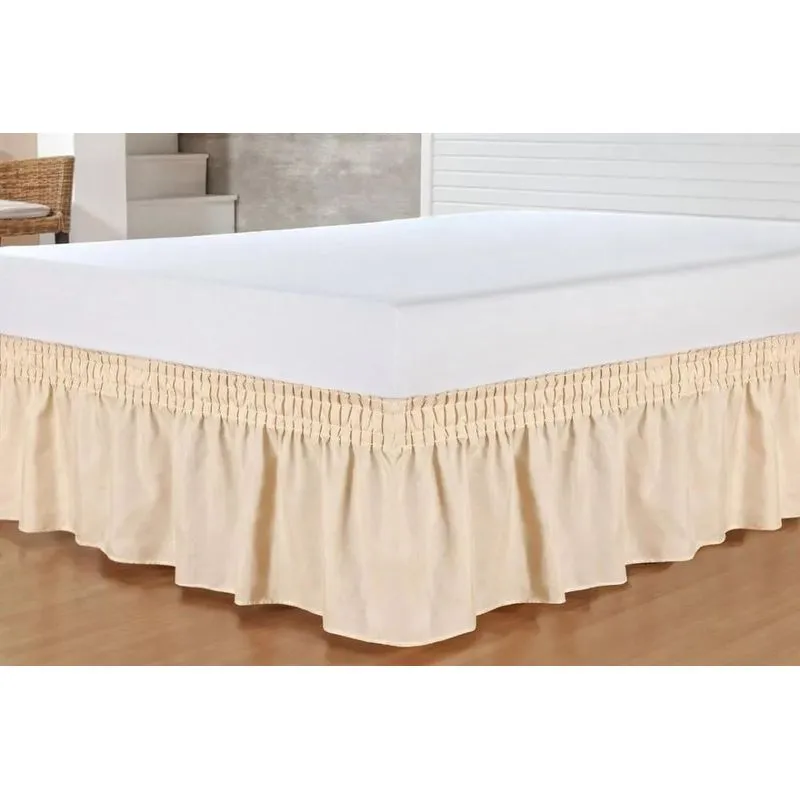 Saia Box Ajustável Universal Casal/Queen/King - Toque - Bege