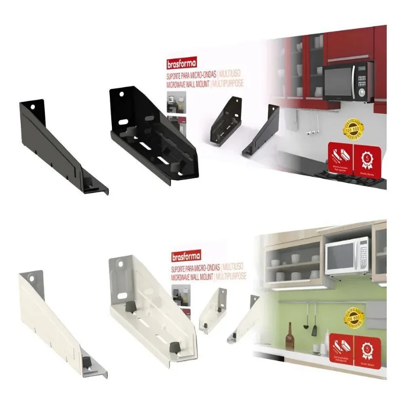 Suporte Microondas/Forno Forte - Parede, 30kg, Ajus - Branco