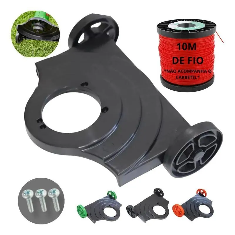 5x Adaptador Com Roda Para Aparador De Grama Suporte Corte L