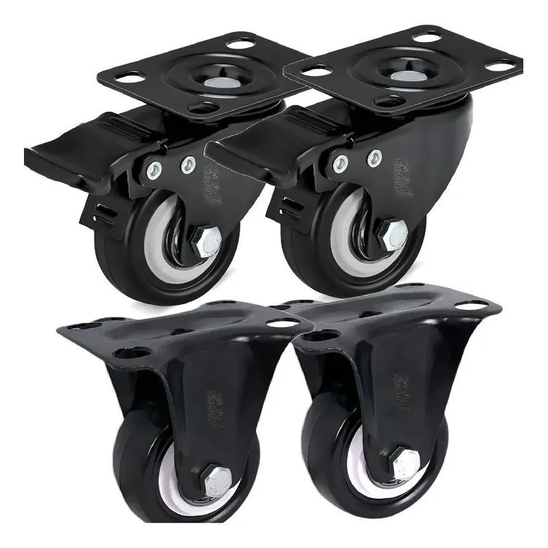 Kit 4 Rodinhas Para Moveis Rodízios Roda Reforçada 400kg Com