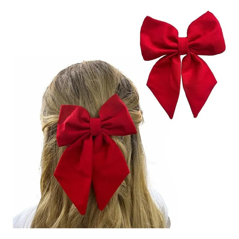 Laço De Cabelo Elegante Adulto/Infantil - 100% Al - Vermelho