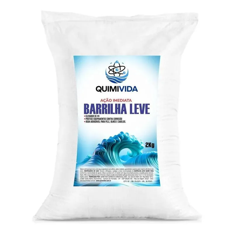 10x Barrilha Leve 2kg Elevador De Ph Para Piscina