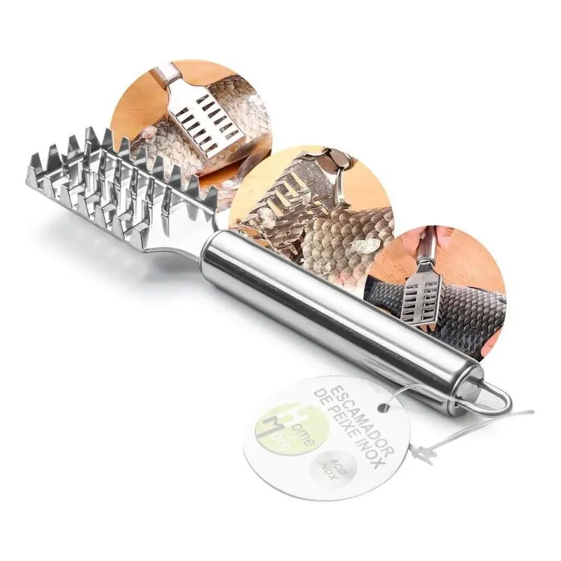 Descamador Inox Profissional Rápido: Sem Esforço - Prata