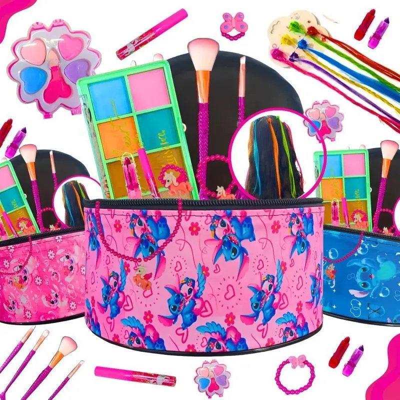 Maletinha Maquiagem Infantil Completa: Dive - Stitch - Casal
