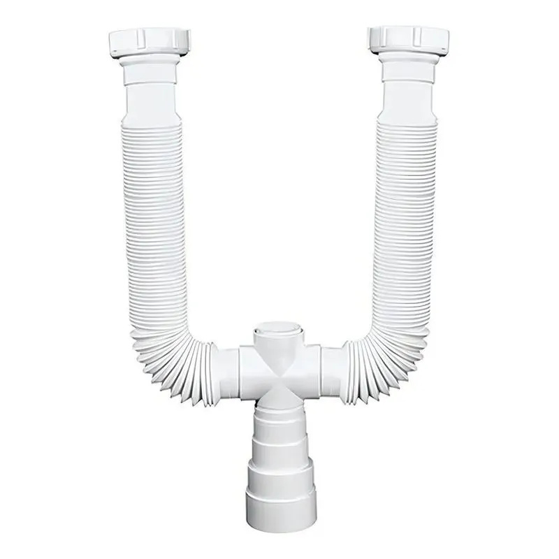 Sifão Duplo Branco Extensivo - Delflex