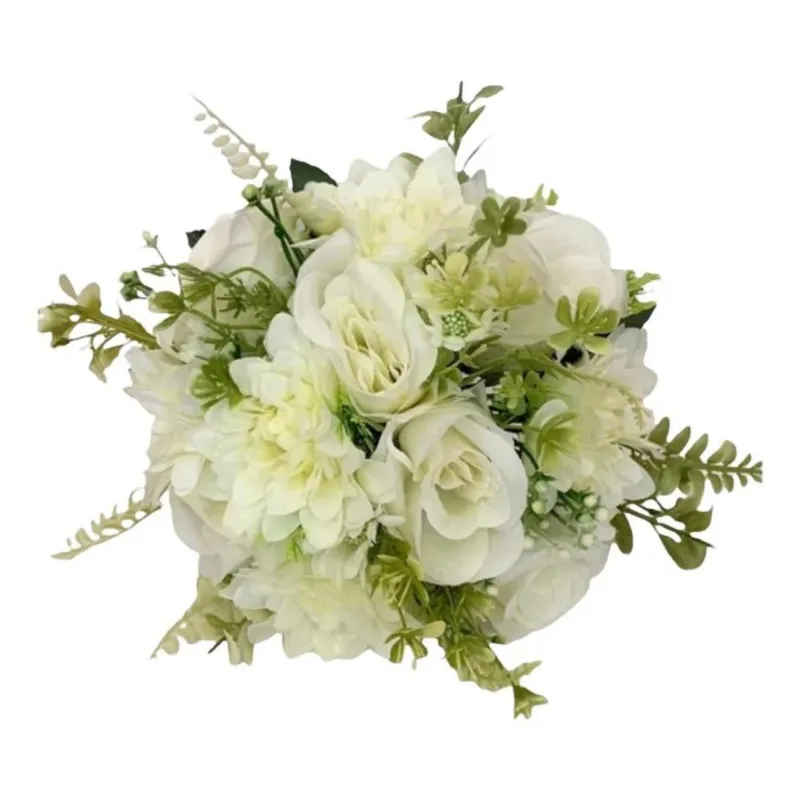 2x Buquê Bouquet Noiva Casamento Branco Desconstruído Realis