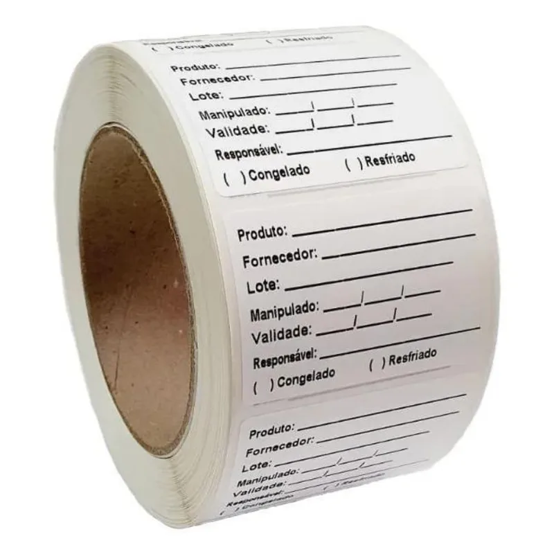 10x Etiqueta Validade De Alimento Anvisa 60x40mm - 1000 Uni