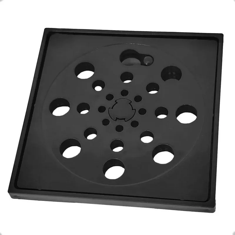 10x Ralo Banheiro Quadrado Abre Fecha 10x10 Preto Insetos E