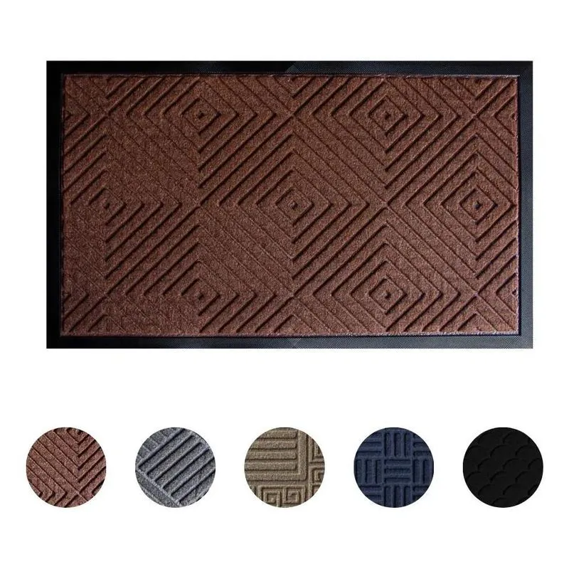 Capacho Antiderrapante 40x60cm Elegânci - Preto Geométrico