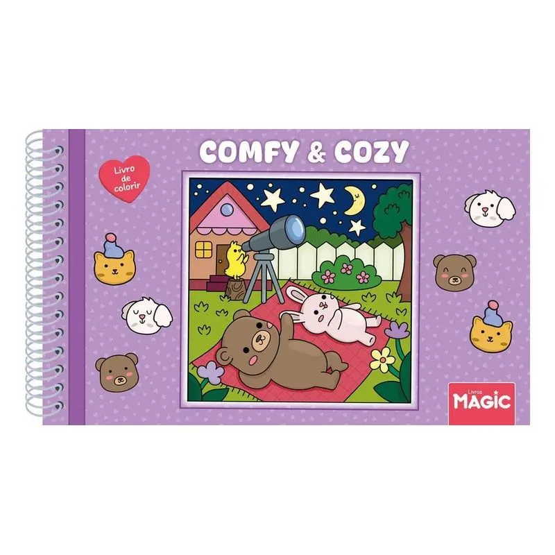5x Livro De Colorir Tik Tok Comfy E Cozy 48 Desenhos 180 Gm2