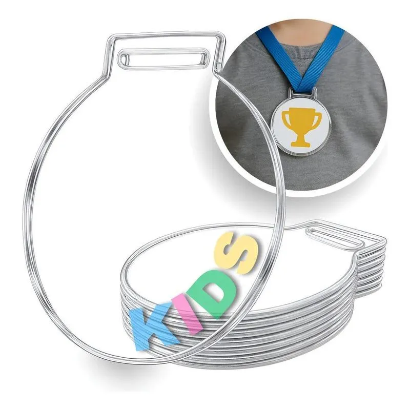 10x Medalha Acrílico Cristal Redonda Kids Kit 100 Un 4cm 2mm