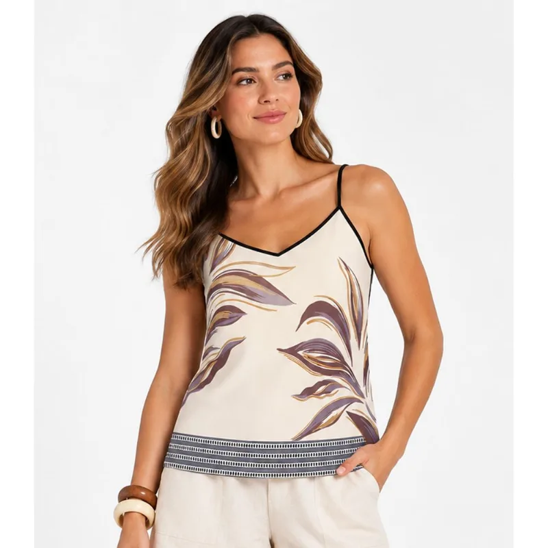 Blusa De Alça Verão Feminino Rovitex Preto GG
