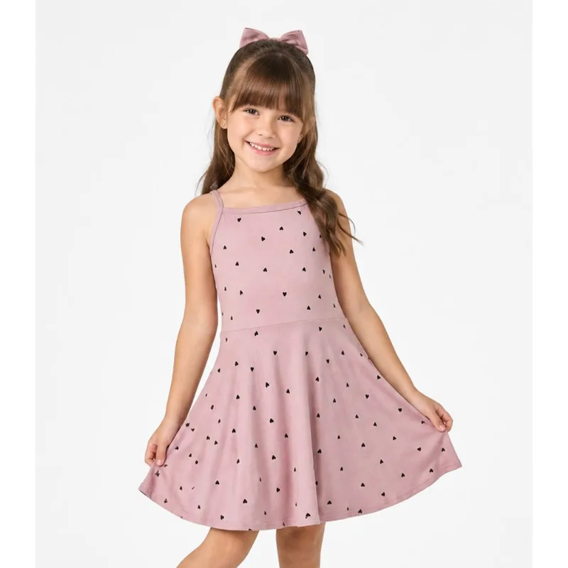 Vestido Infantil Estampado Select Rosa 10