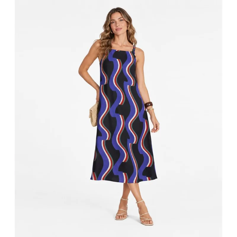 Vestido Midi Verão Feminino Infinita Cor Preto P