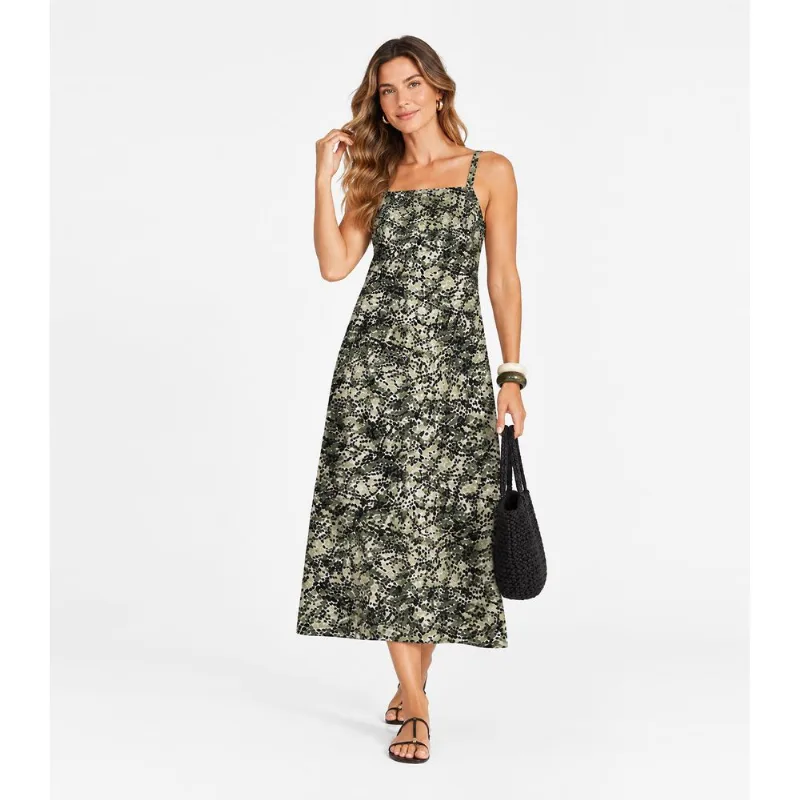 Vestido Midi Verão Feminino Infinita Cor Verde M