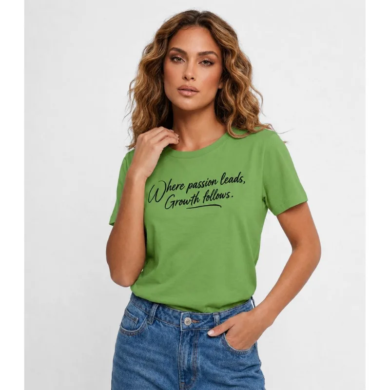 Blusa Feminina Molecotton Com Estampa Infinita Cor Verde GG