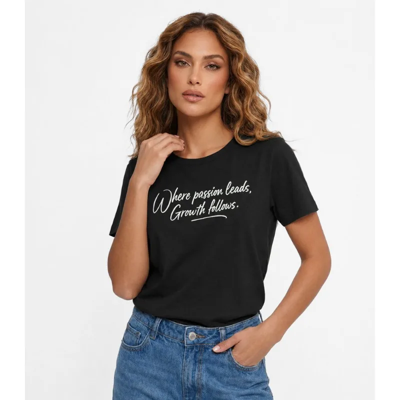Blusa Feminina Molecotton Com Estampa Infinita Cor Preto GG