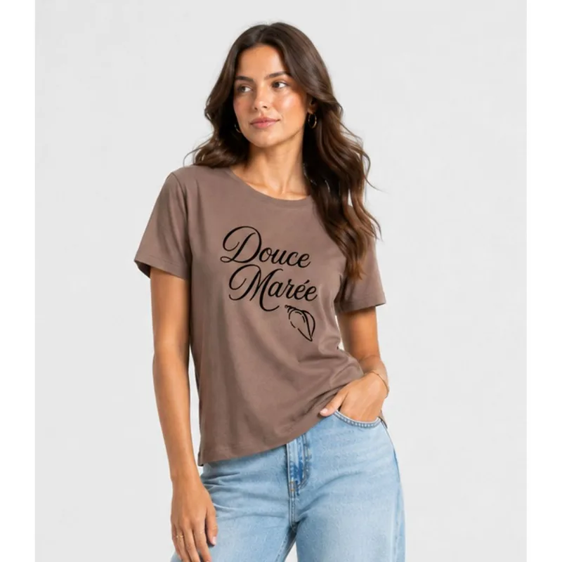 Blusa Feminina em Visco Tricot Infinita Cor Marrom GG