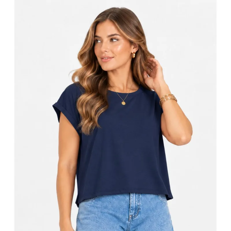 Blusa Verão Feminina Infinita Cor Azul M