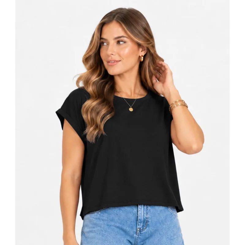Blusa Verão Feminina Infinita Cor Preto P