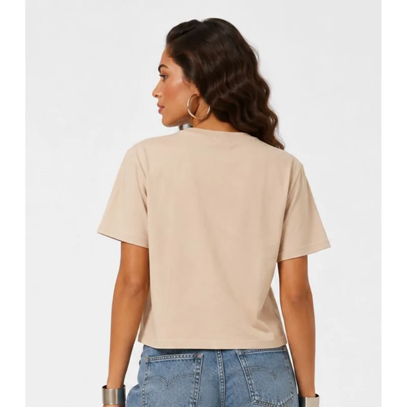 Blusa Feminina Com Estampa De Frase Infinita Cor Bege GG